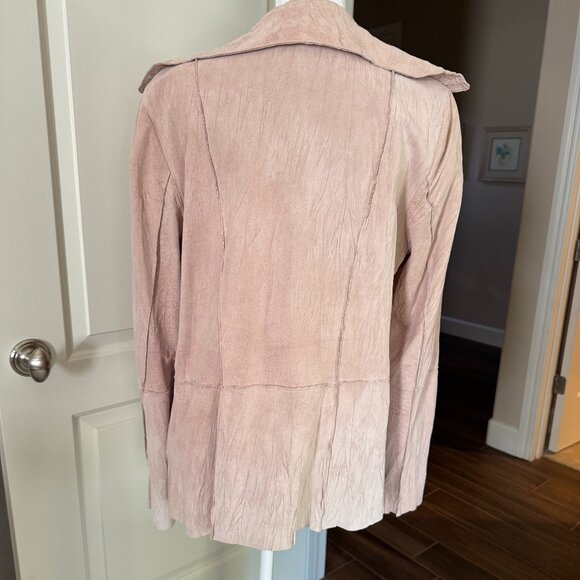 Karen Kane Suede Leather Unlined Jacket, Size Large - Picture 3 of 7